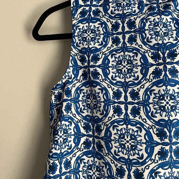 Mud Pie Whitney Sleeveless Tank Royal Blue China Garden Size Small - Picture 9 of 10